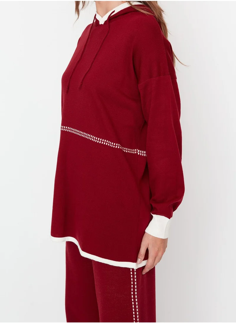 trendyol Hooded Knitted Top & Pants Set