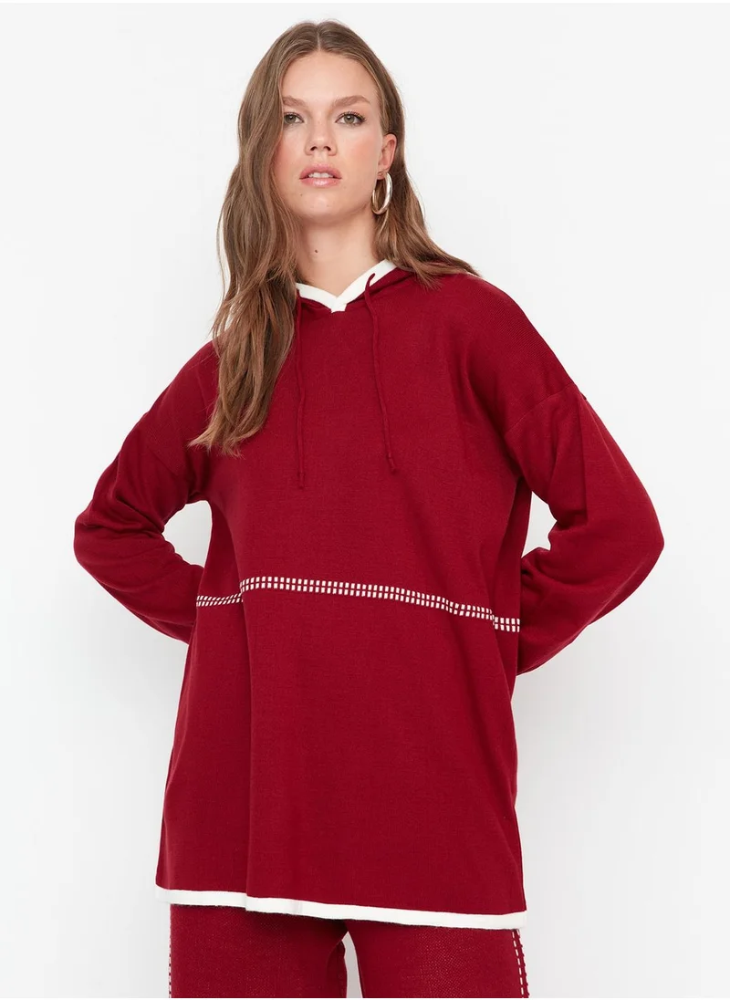 trendyol Hooded Knitted Top & Pants Set