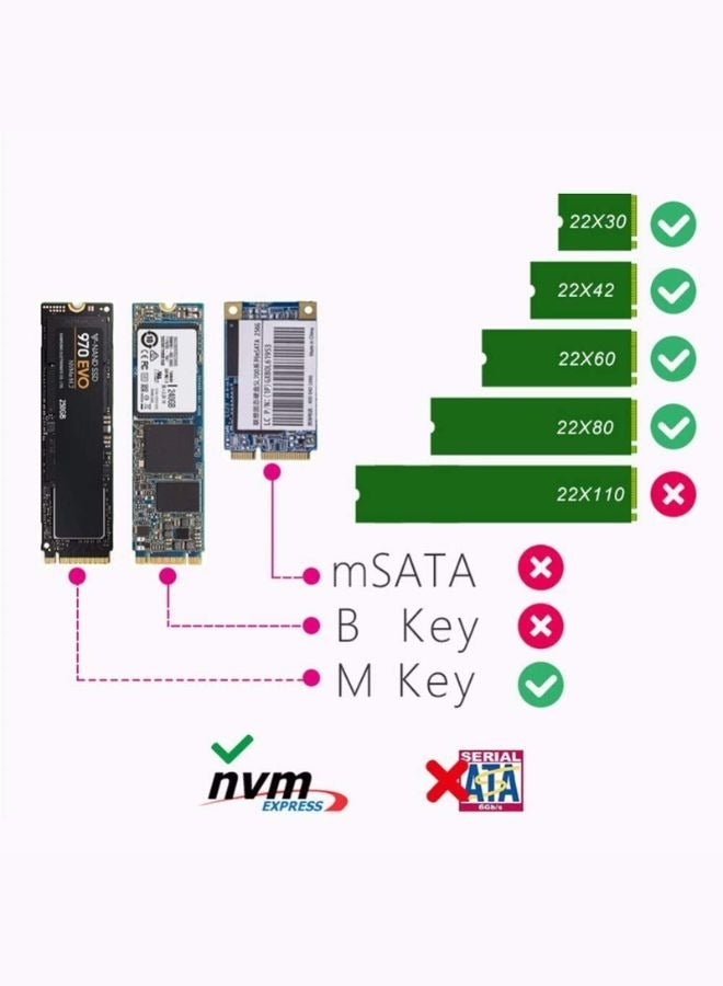 إكس أل تي جراب محرك الأقراص الصلبة M.2 NGFF NVME SSD بسرعة 10 جيجابت في الثانية - Image 4