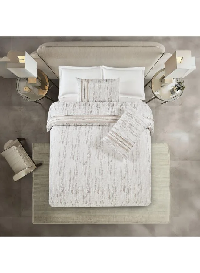 Unique Home Lifestyle Chenille Super King Abstract All Season 6 Piece Comforter Set - 260x240cms