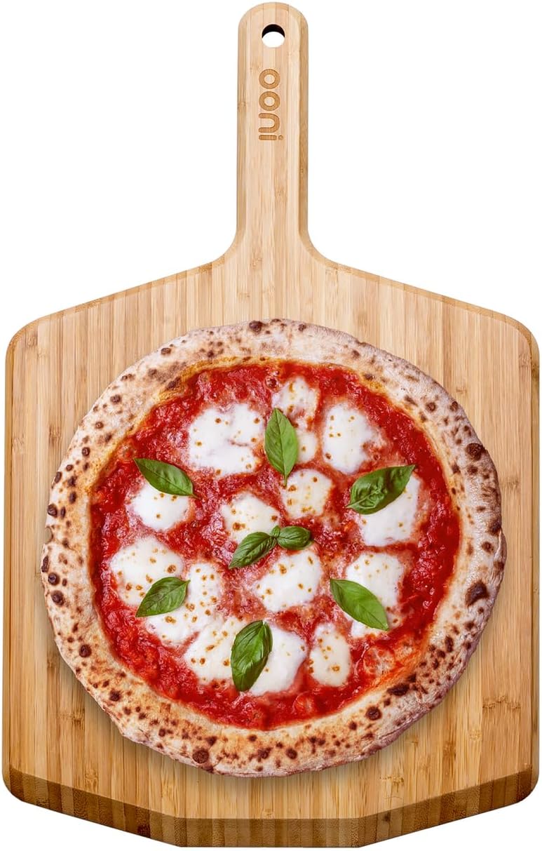 Ooni 12” Bamboo Wood Pizza Peel –12 Inch Pizza Spatula Paddle, Wooden Pizza Cutting Board, Pizza Oven Accessories - Image 1