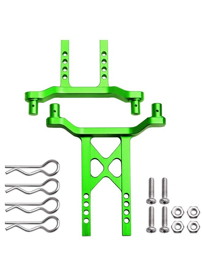 Hobbyfire Metal Aluminum Front & Rear Body Mounts Posts for 1/18 Traxxas LaTrax Teton Desert Prerunner SST, Replace Parts 7615 (Green) - Image 1