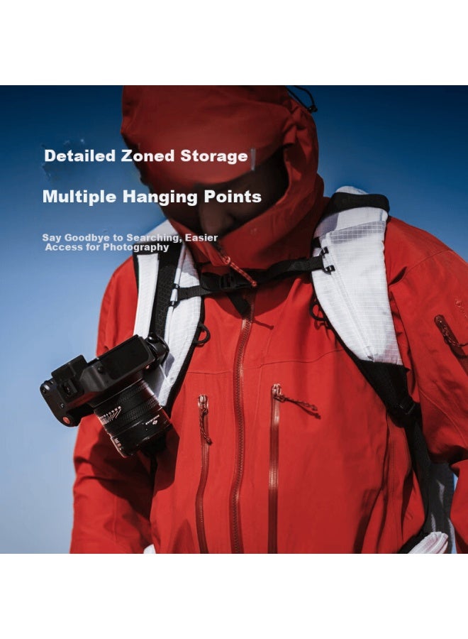 Vsgo Boqike Agile Edition Outdoor Photography Travel Backpack Men’s Dual Shoulder Camera Outdoor Hiking Mountaineering Bag 25l White No Inner Liner - Image 5