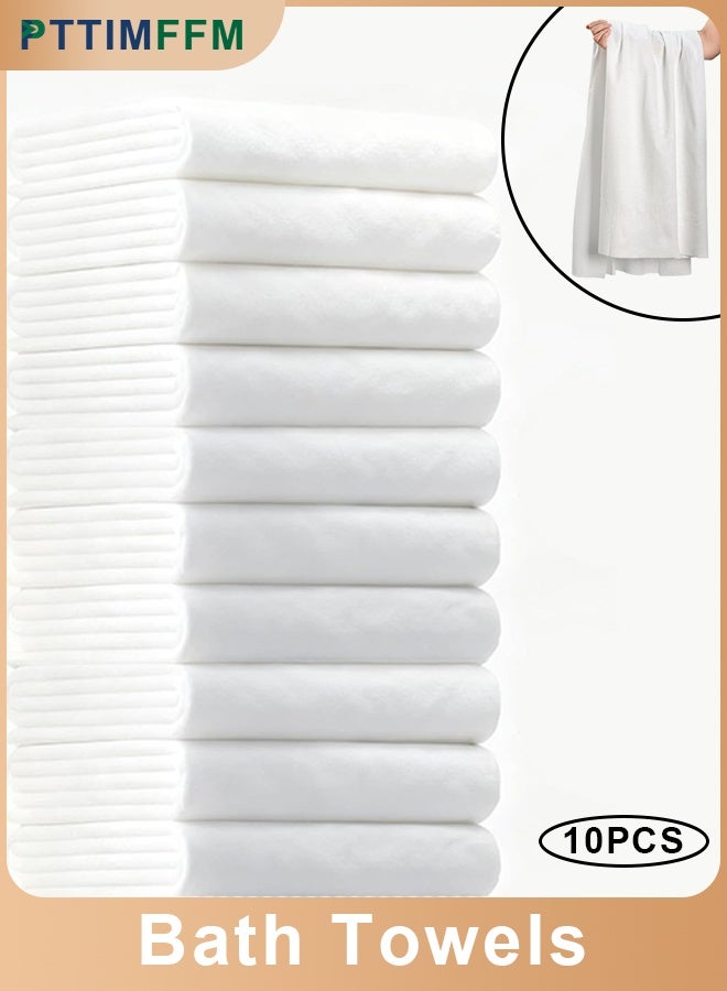 PTTIMFFM 10 Pack Disposable Bath Towels, 70x140 cm Large Travel Towels, Compressed Portable Washcloths for Hotel, Spa, Camping, Business Trip, Swimming, Travel Essentials - Image 1