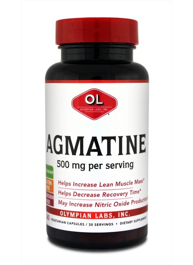Olympian Labs Agmatine 500 mg per Serving, 60 Vegetarian Capsules  - Image 1