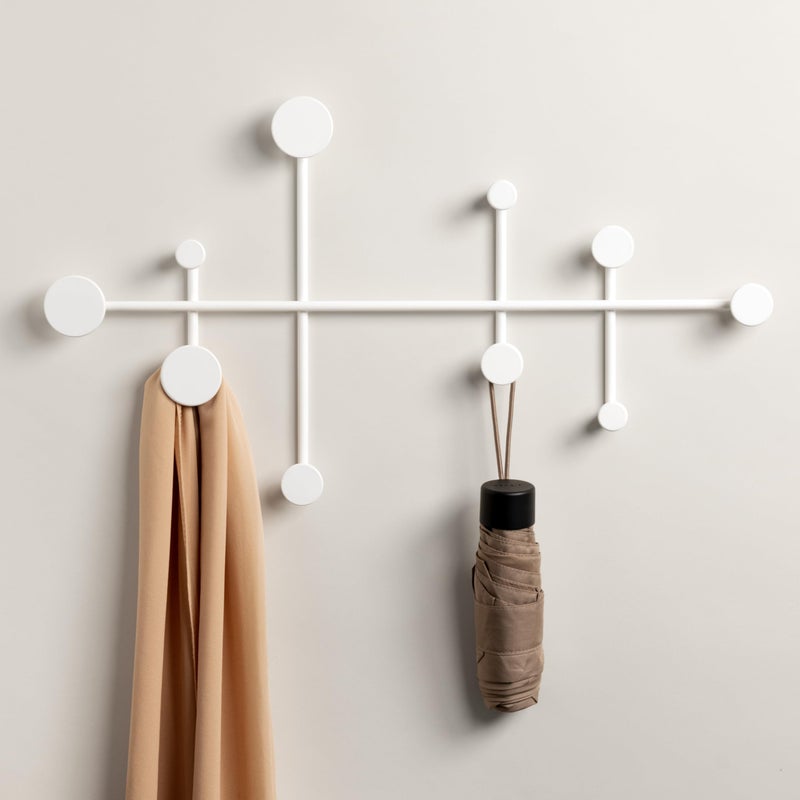 Kazai. 'Sval' Wall Wardrobe | Minimalist Coat Hook Design from Berlin | Modern Metal Wall-Mounted Coat Rack/Hooks | White - Image 1