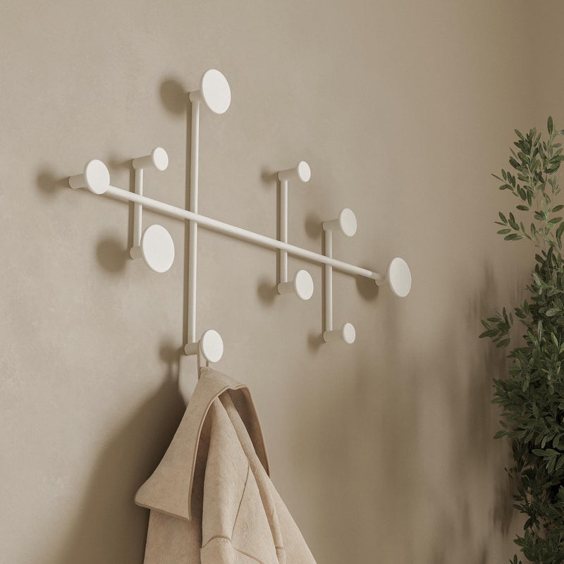 Kazai. 'Sval' Wall Wardrobe | Minimalist Coat Hook Design from Berlin | Modern Metal Wall-Mounted Coat Rack/Hooks | White - Image 3
