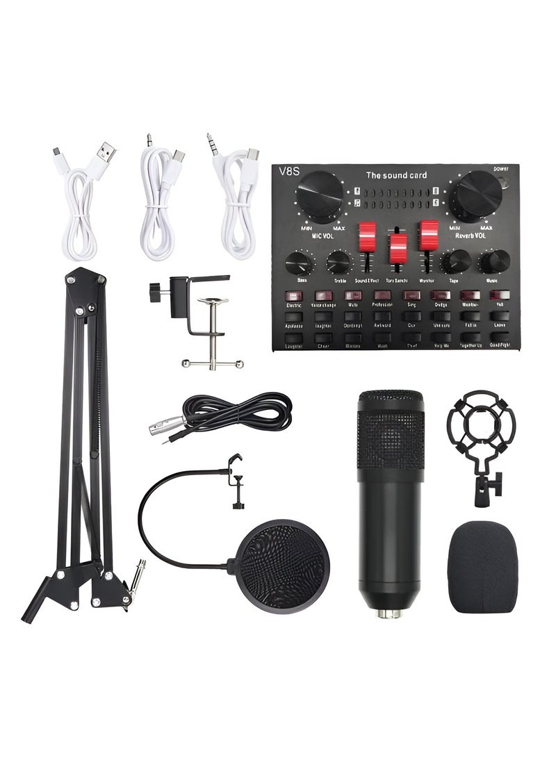 general Multi-functional Live Sound Card BM800 Microphone Set Audio Recording Equipment's - Image 1