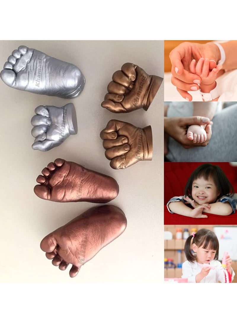 Khamasi 3d baby casting kit for hand and foot, baby hand print and footprint kit, moulding clay molding powder, Newborn Baby and Toddler Hand Impression Foot Impression, (BABY CASTING KIT)  - Image 5