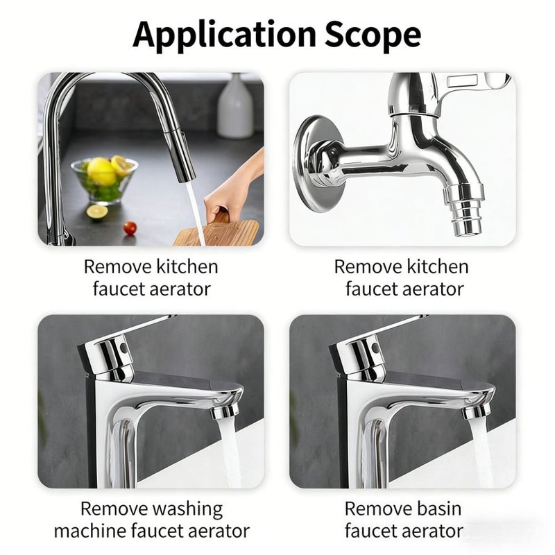 Yellow Universal Faucet Spout Removal Wrench for Kitchen Bathroom Aerator Disassembly Non Slip Design - Image 5