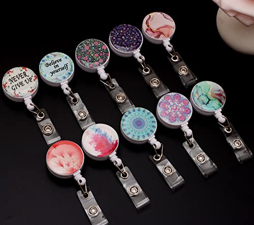 Tamhoo 15Pcs Nurse Badge Reels Cute Retractable Badge Holder with Clip - Image 4