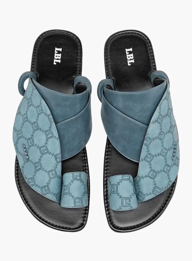 ال بي ال من شو اكسبرس صنادل عربية رجالية مطرزة سليب أون