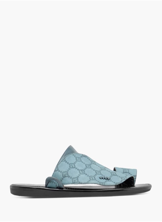 LBL by Shoexpress Men Embroidered Slip-On Arabic Sandals  - Image 2