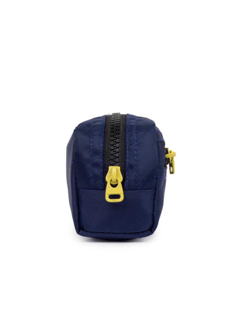 QIPS Multi Utility Durable Polyester Pencil Pouch Bag with Dual Compartments, Smooth Zipper Closure - Ideal for School, Office & Travel Accessories (Navy Blue) - Image 4