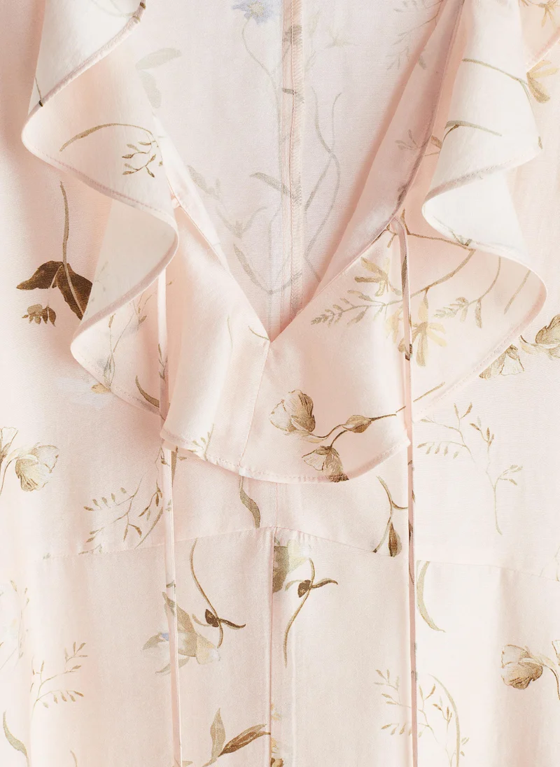 H&M Floral Ruffle Mini Dress