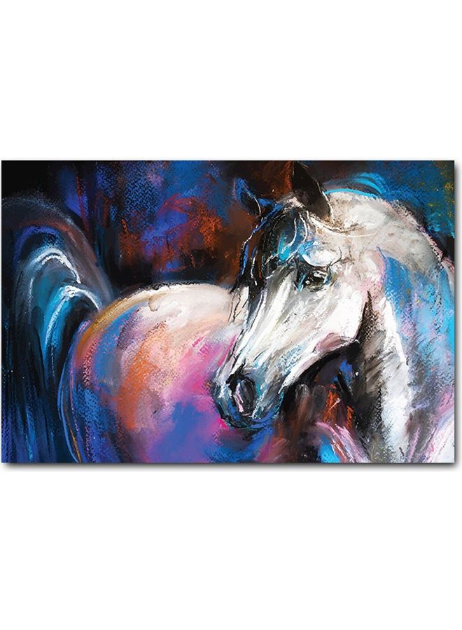 RYN فن جداري حصان أبيض متعدد الألوان 40x60 سم - Image 1