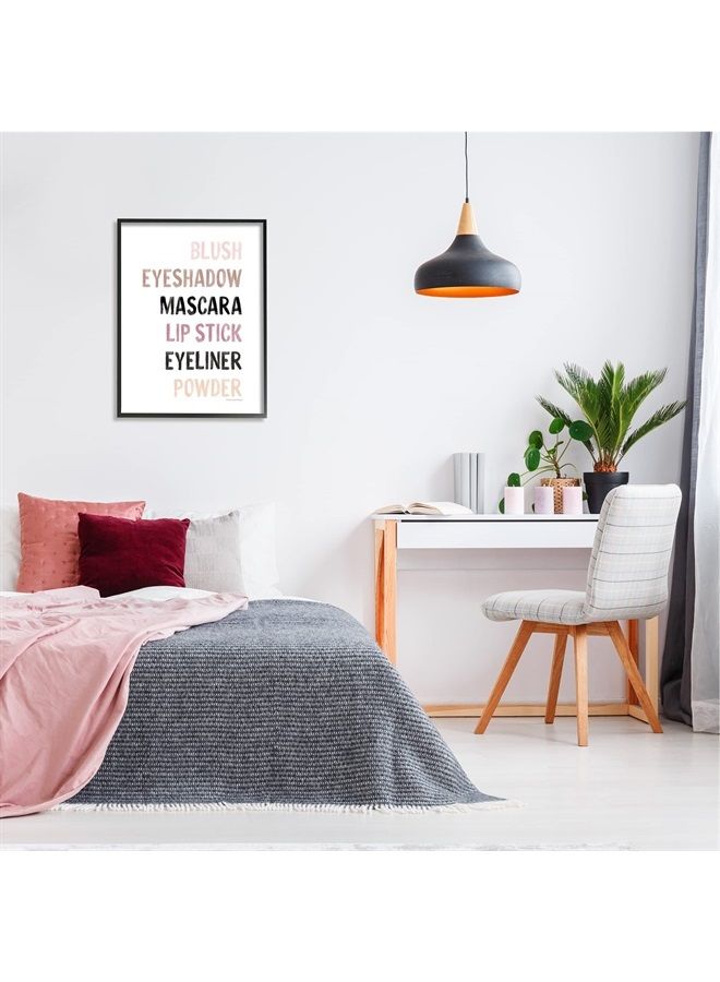 Stupell Industries قائمة مهام المكياج: أحمر خدود، ماسكارا، أحمر شفاه، تصميم من ليدي لويز ديزاينز - Image 2