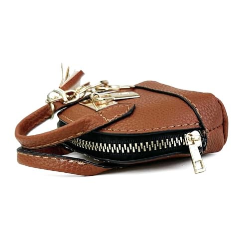 Sanxiner Keychain Coin Purse for Women,Cute Change Purse with Keyring Unique Purse Charms Small Coin Pouch Mini Purses Keychain Wallet with Tassels (Brown) - Image 4