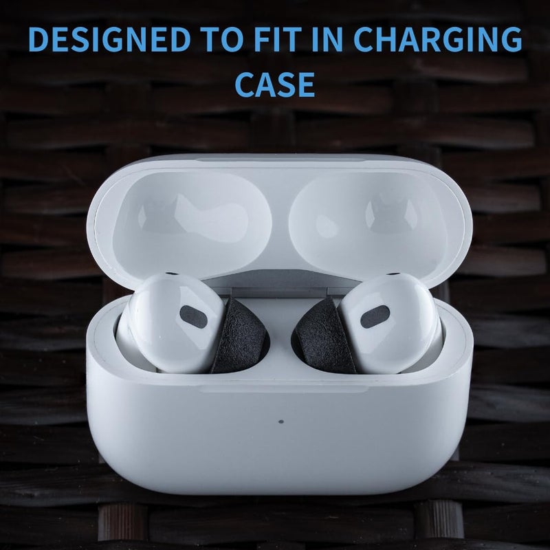 Comply TrueGrip MAX | Premium Memory Foam Replacement Earbud Tips for Apple AirPods Pro 1 & 2 | Long Lasting Comfort, Extreme Durability, Secure Fit, Superior Noise Isolation| Black (Small) (3 Pairs) - Image 4