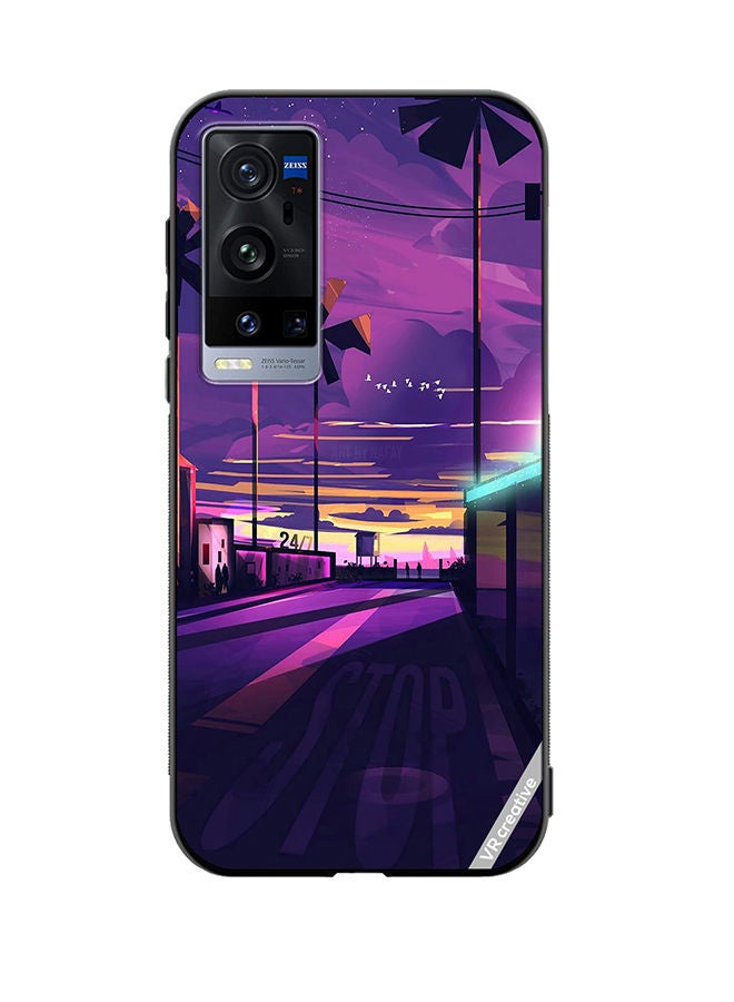 VR CREATIVE Protective Case Cover For Vivo X60 Pro Plus Empty Road Design Multicolour - Image 1