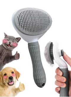 Cleanpets Cat Brush, Dog Brush for Shedding, Self Cleaning Slicker Brush - Easy to Remove Undercoat, Long & Short Hair Dog Cat Rabbit Brush, Pet Grooming Brush for Cleaning and Massaging  - Image 1