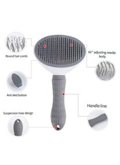 Cleanpets Cat Brush, Dog Brush for Shedding, Self Cleaning Slicker Brush - Easy to Remove Undercoat, Long & Short Hair Dog Cat Rabbit Brush, Pet Grooming Brush for Cleaning and Massaging  - Image 2