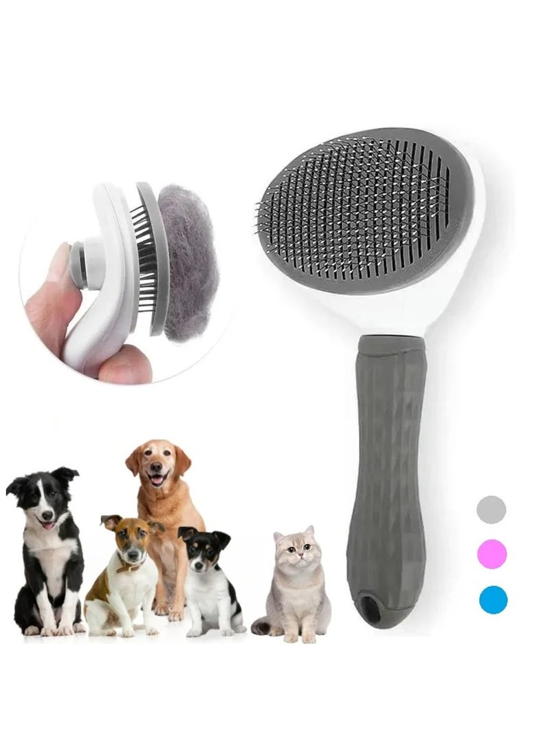 Cleanpets Cat Brush, Dog Brush for Shedding, Self Cleaning Slicker Brush - Easy to Remove Undercoat, Long & Short Hair Dog Cat Rabbit Brush, Pet Grooming Brush for Cleaning and Massaging  - Image 1