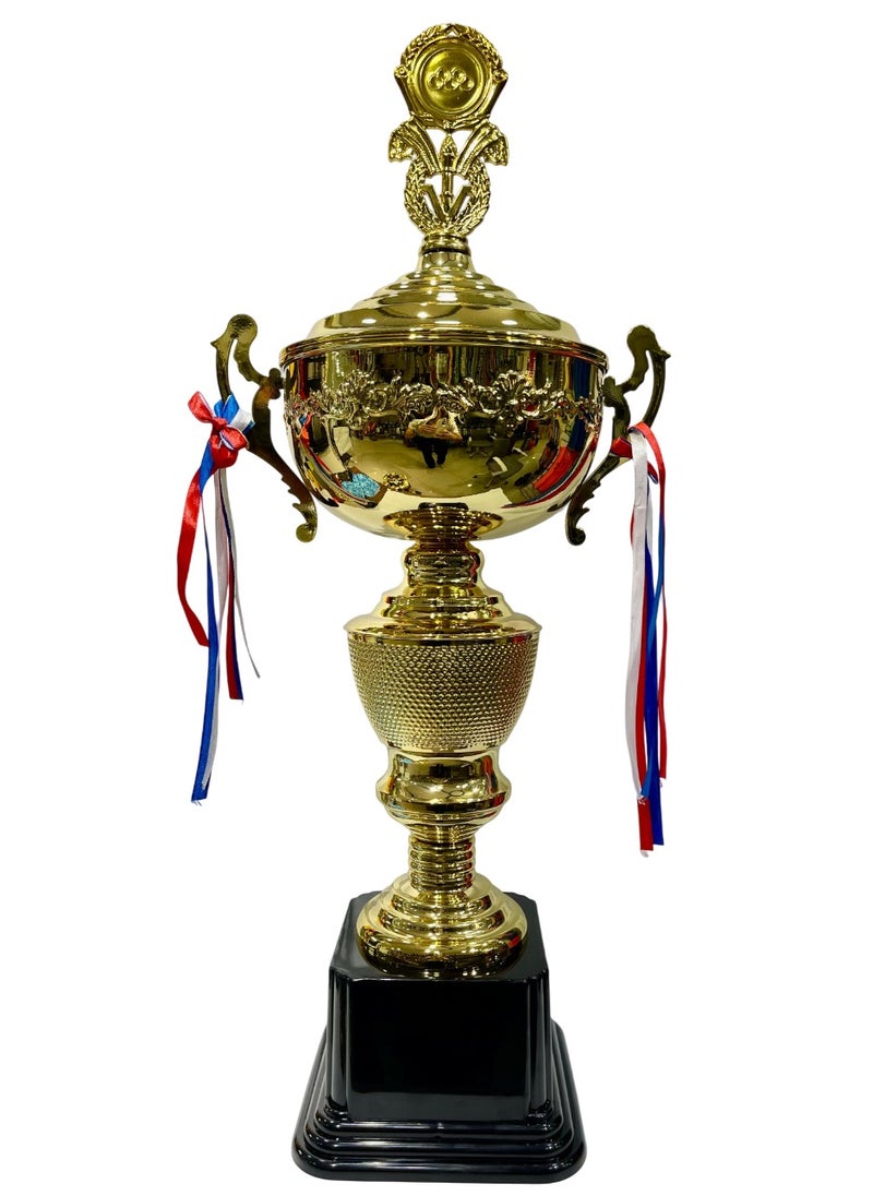 Spall - Gold Trophies Personalized Trophies Cups With Colorful Ribbons And Trophies Awards Sports Trophies Medals Appreciation Award Gift Achievement Ceremony Trophies Basketball Football Trophy - Image 1