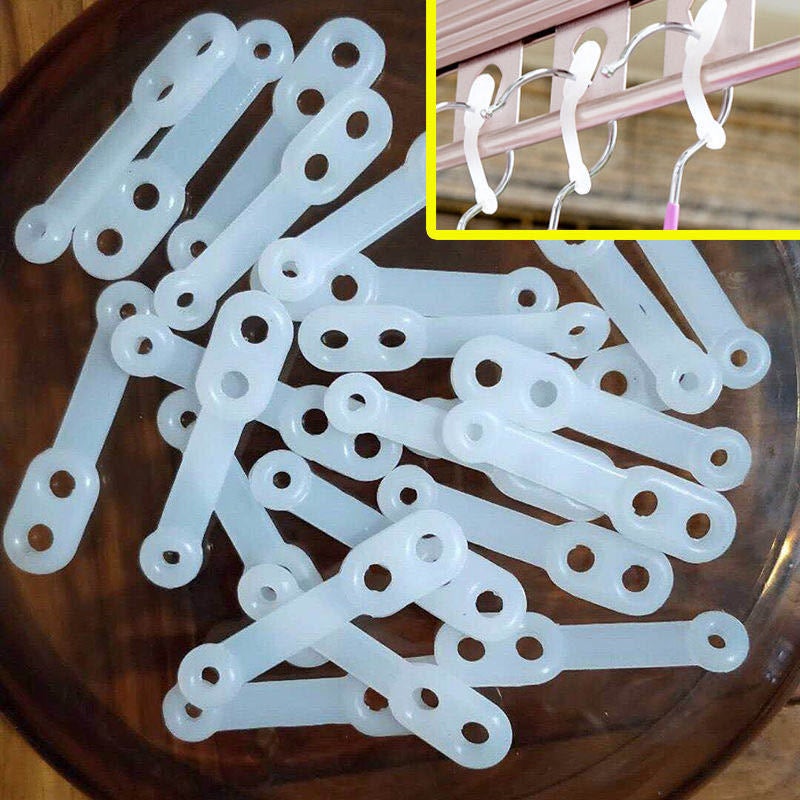 Silicone Drying Hanger Windproof Buckle Clothes Rod Anti-slip Silicone Strip Hanger Anti-drop Fixing Artifact Hook Buckle transparent white 