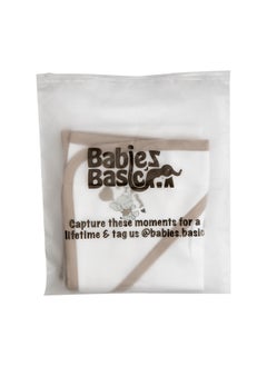 Babies Basic 100% Cotton Blanket, Receiving Blanket For New Born, 75*75Cm , Brown  - Image 4