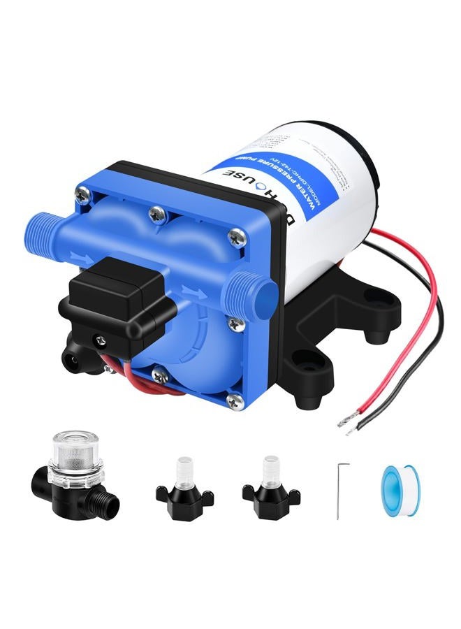 DC HOUSE RV Water Pump 12V Quiet 3.5GPM 55PSI 12 Volt DC On Demand Self Priming Water Pressure Diaphragm Pump with Pressure Switch for RV Camper Yacht Trailer Truck Off Grid - Image 1