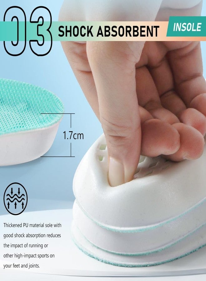 XINIFOOT نعال رياضية قابلة للتهوية وممتصة للصدمات من XINIFOOT، 3 أزواج، نعال بديلة مرنة وناعمة لأحذية الجري للرجال والنساء، لون أخضر نعناعي (مقاس صغير للرجال 5-6.5 / مقاس صغير للنساء 7-8.5) - Image 4