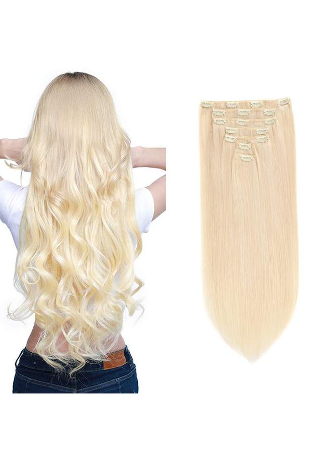 Bluejw Real Hair Wig Women's Hair Clip Hair Seven-Piece Set Real Hair Clip In Human Hair - Image 2