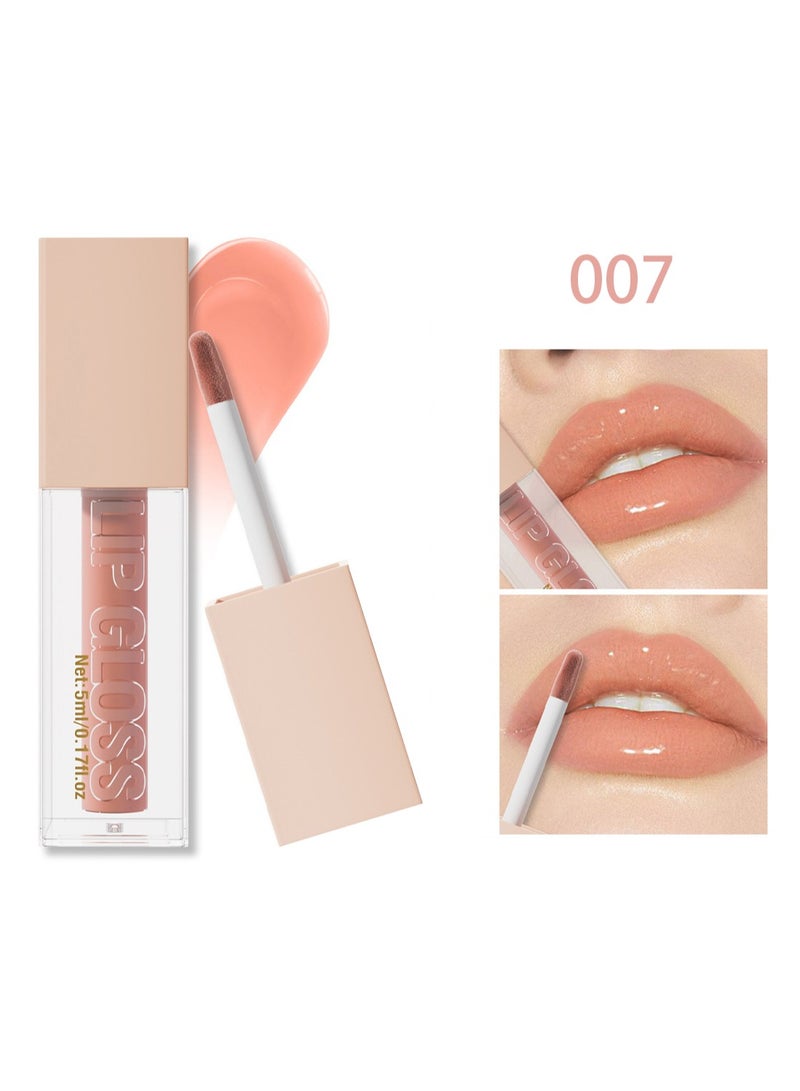 HelloKiss Lip Gloss, Moisturizing Glossy Lip Glaze, Lightweight Plumping Long Lasting Waterproof Mirror Liquid Lipstick, Long Lasting Non-stick - Image 1