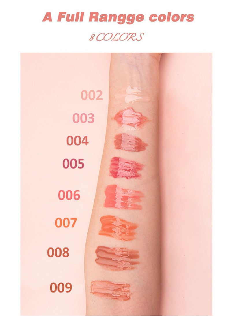 HelloKiss Lip Gloss, Moisturizing Glossy Lip Glaze, Lightweight Plumping Long Lasting Waterproof Mirror Liquid Lipstick, Long Lasting Non-stick - Image 5