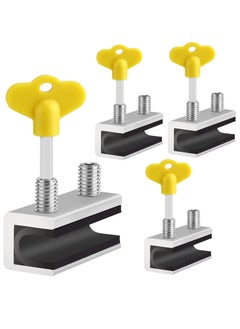 Oasisgalore 4 Pack Sliding Door Window Locks, Sliding Door Stopper Security Bar  - Image 1