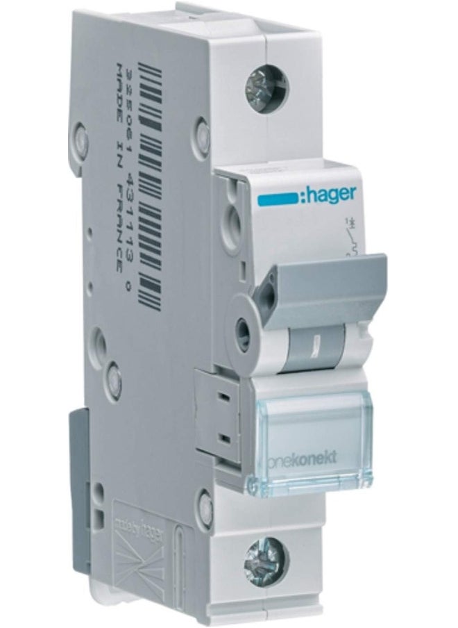 Hager Hager Miniature Circuit Breaker Single Pole 25A 6Ka Sp Mcb Type C Mcn125 *Onekonekt* 