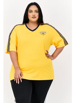 adidas Originals Women Sportswear Fit Short Sleeves Outdoor Top, Yellow  - Image 1