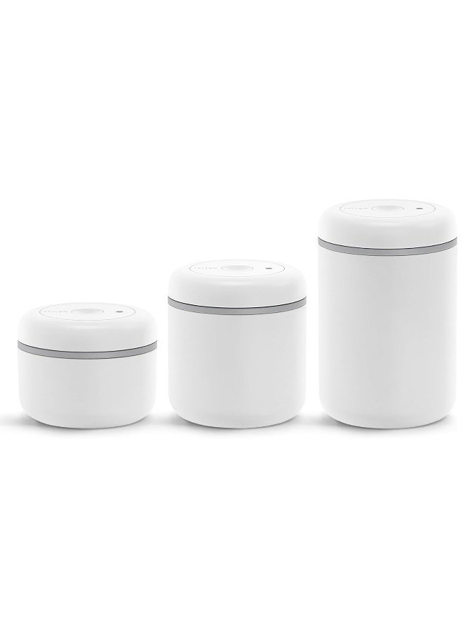 FELLOW - Atmos Vacuum Canister for Storing Coffee Beans, Airtight with Vacuum Pump in Lid, White - 0.7L - Image 1