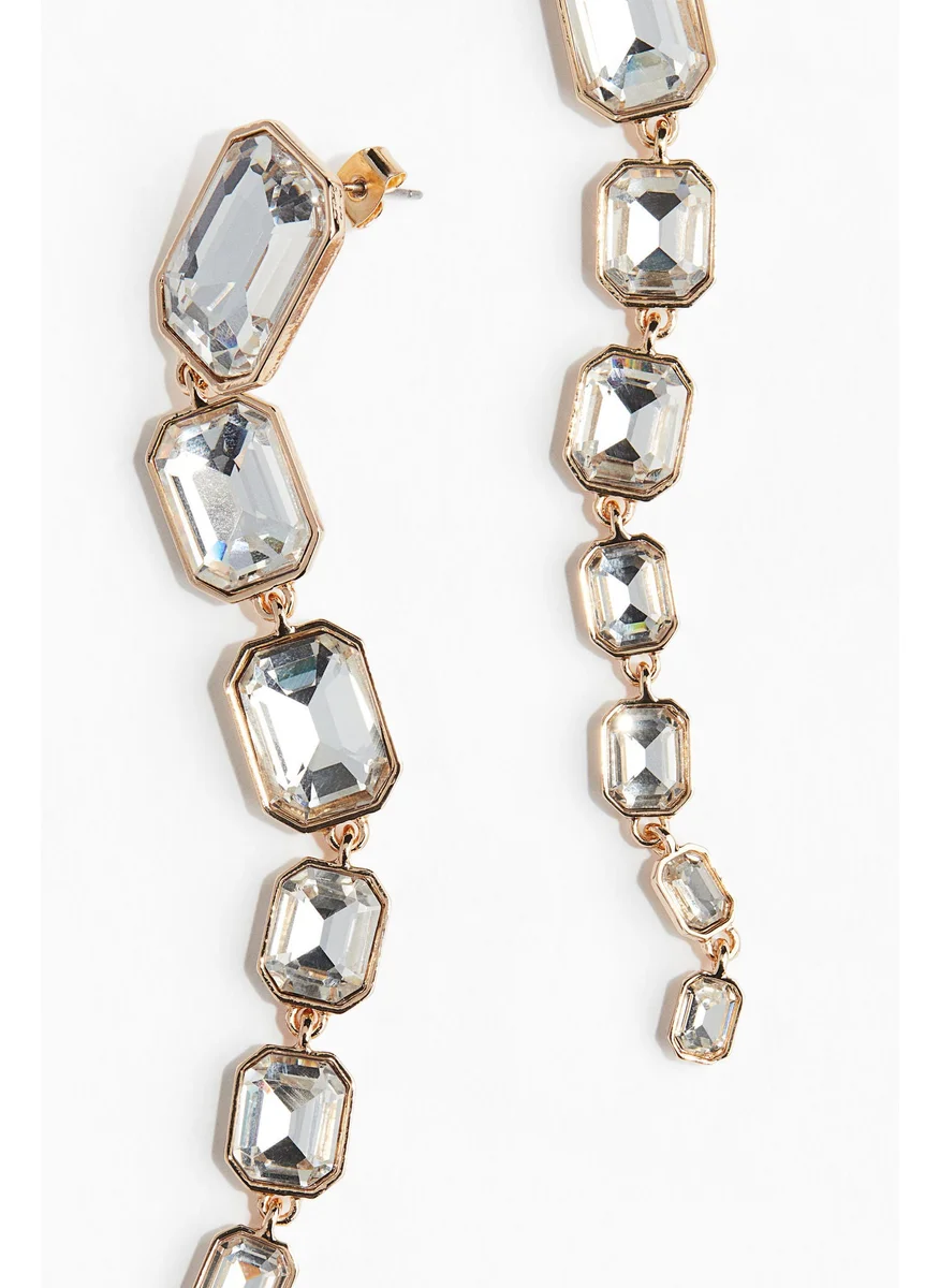 H&M Long Rhinestone Earrings