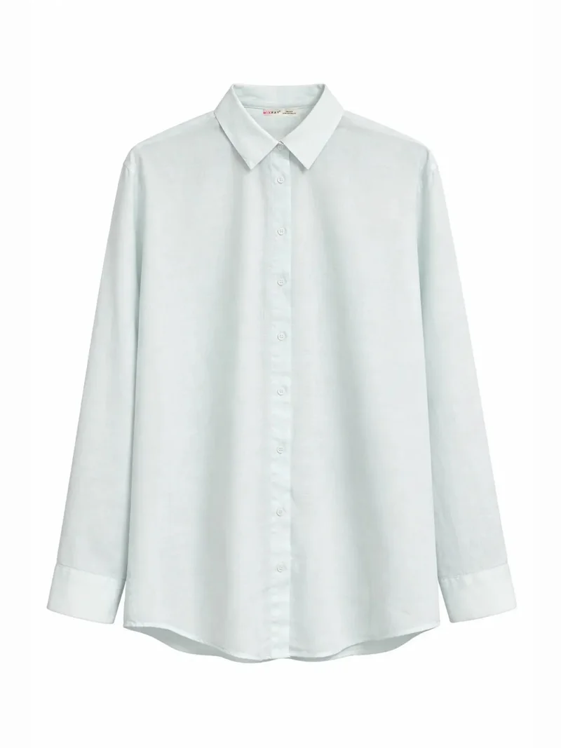 ميكسراي Mixray Oversized Button-Up Shirt