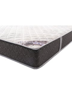 Almutlaq Furniture Arabian Night - Bonnell Spring Mattress For Soothing Rest and Relaxation Offering Extra Support With Great Sleep Experience - Single Size 200x100x24 CM - Color: White Dark Grey  - Image 1