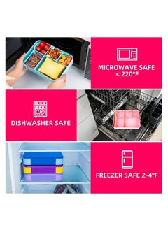 Angmei Lunch Box for Kids with Lunchbox Bag Insulated & Leak-Proof, Reusable Kids Bento Lunch Box for Infant Children Teenager Student for Home Scholl Prescholl Daycare Travel Divided Sealed Fruit Box Salad Box , Pink,Work Microwave Oven Heating Bento Box, With Tableware, Suitable For Work And Travel  - Image 3