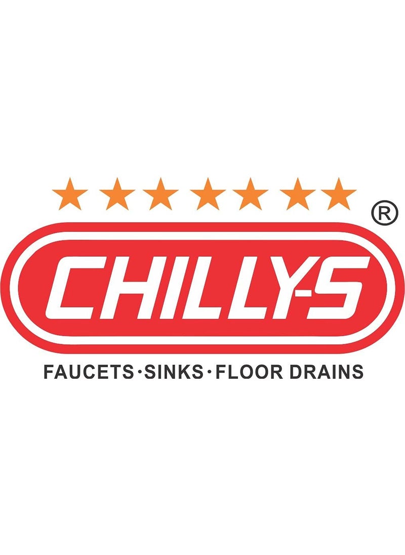 Chilly's - CHILLYS Stainless Steel Square Flat Cut Classic Gypsy Floor Drain Cover Jali Grating with Cockroach Trap and Waste Pipe Hole 127mm x 127mm 5 Inch - Image 1