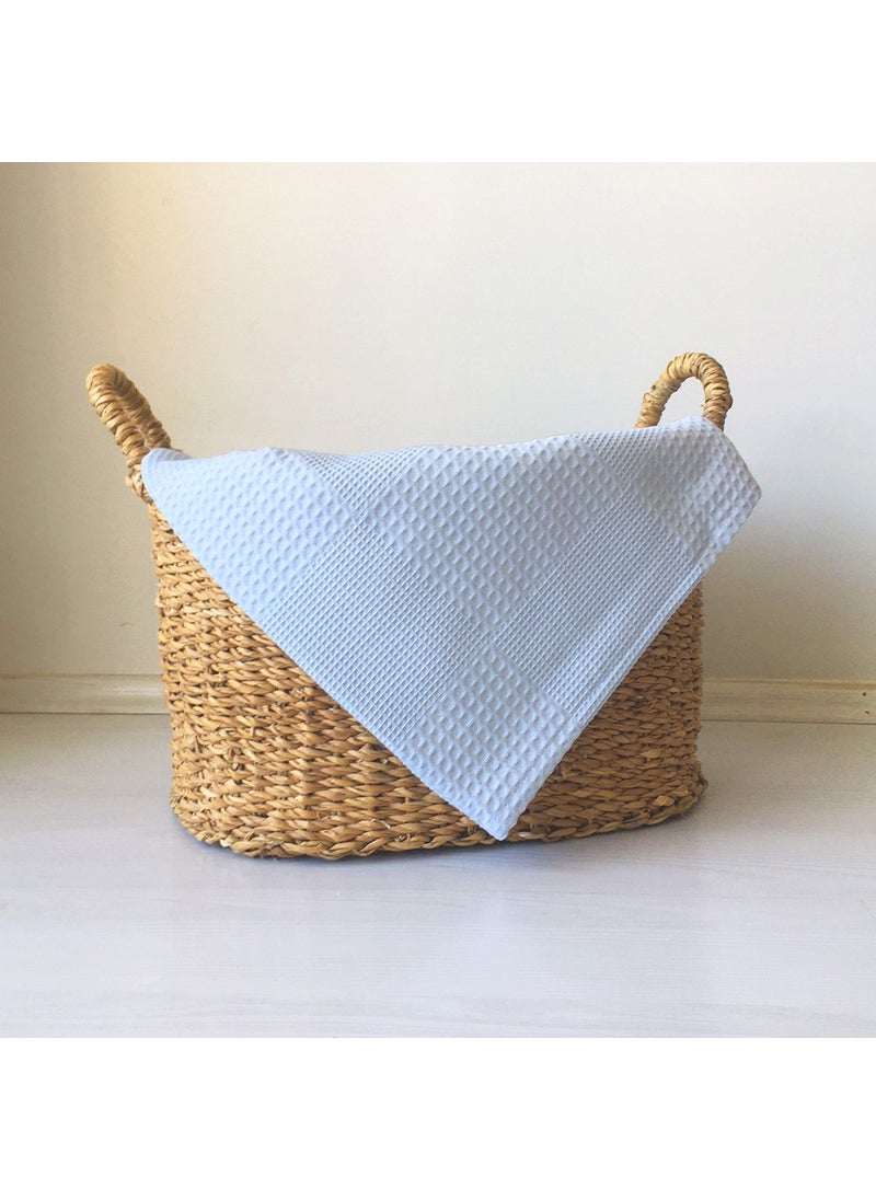 Lief Home Waffle Patterned Baby Pique Blanket | 100X115  - Image 1