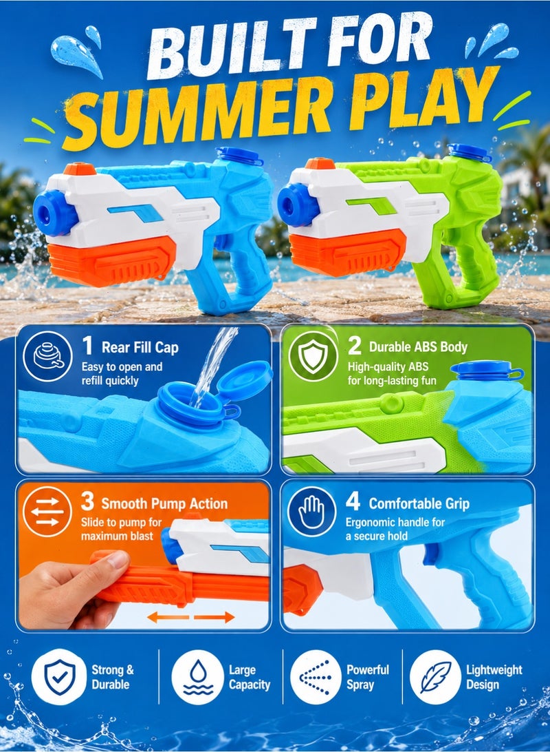 2Packs  Water Guns for Kids Boys Girls Adults Toys for Pool, Beach, Sand, Summer Party Fun-600CC - Image 3