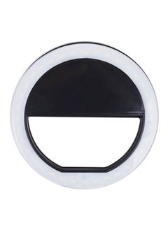 NIBEMINENT Clip-On LED Selfie Ring Light Black/White  - Image 1