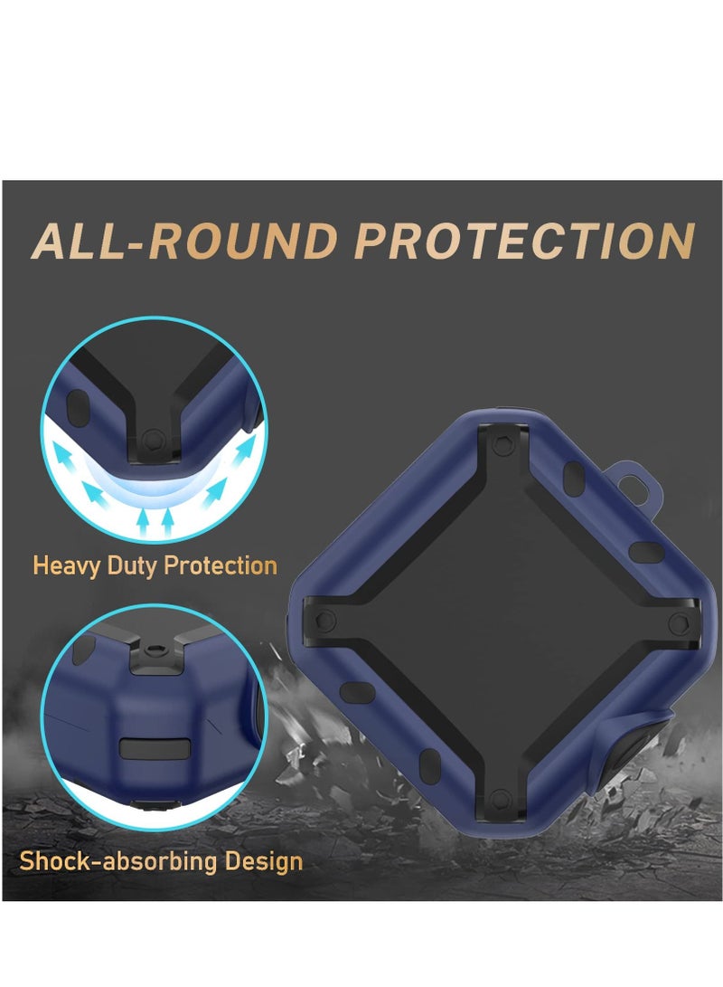 Case for Beats Fit Pro 2021 Secure Lock Protective Cover Compatible with Beats Fit Pro Earbuds Carry Switch Protector with Anti-Lost Carabiner (Blue) - Image 3