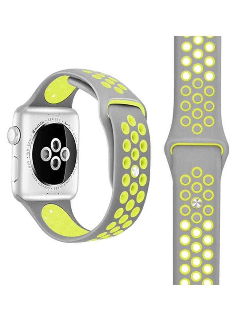 YOMNA YOMNA - Dark blue strap with Rainbow Hole 42mm and Light blue strap with Rainbow Hole and Gray strap with Green hole. (42/44mm) - Image 3