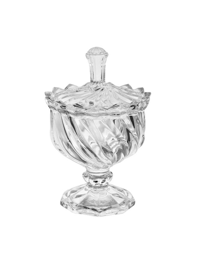 LDQ Glass Candy Jar with Lid – Round Glass Canister Storage Container with Locking Lid for Sweets, Dry Goods, Snacks & Cake Mix – Elegant Decorative Jar for Kitchen, Wedding & Parties - Image 5